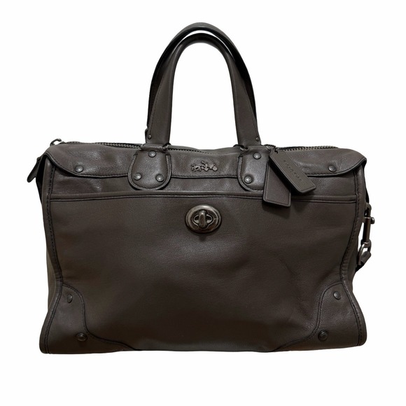 Coach | Bags | Coach Rhyder Grain Leather Satchel Handbag In Brown ...